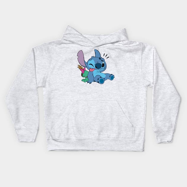 Stitch and Doll Kids Hoodie by Nykos